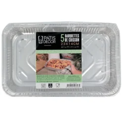 Cerf Dellier 5 Barquettes de cuisson alu 23 x 14 cm Online