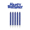 Cerf Dellier 16 Bougies bleues + Happy Birthday Sale