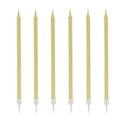 Cerf Dellier 12 bougies dorées hautes 13 cm New