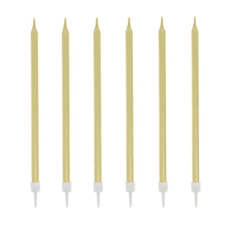 Cerf Dellier 12 bougies dorées hautes 13 cm New