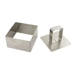 Cerf Dellier 4 carrés à pâtisserie + poussoir H 4 cm Clearance