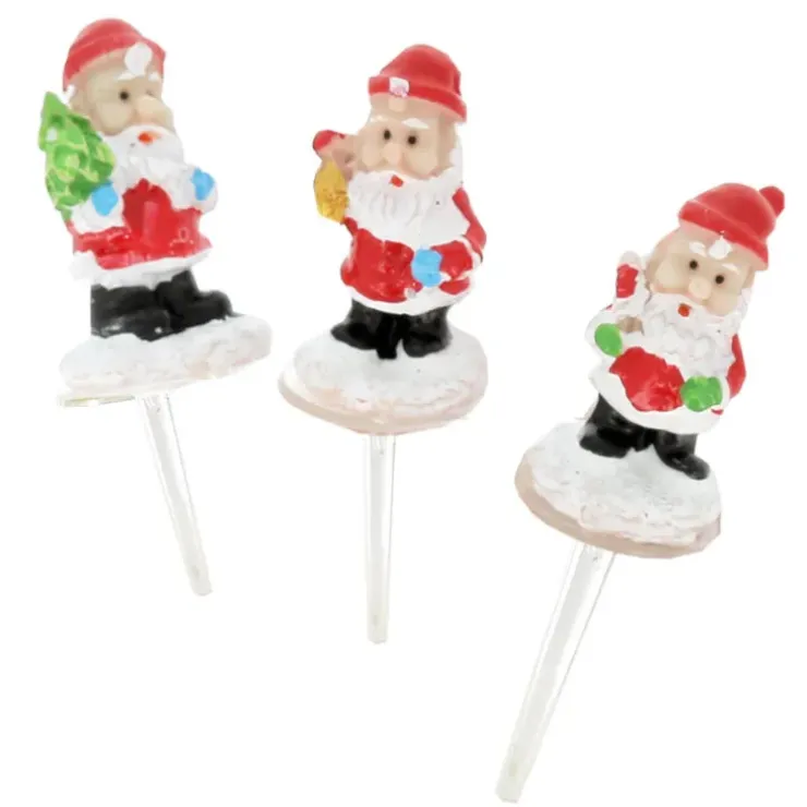 Cerf Dellier 3 décors Santa Claus assortis sur pique Outlet