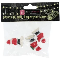 Cerf Dellier 3 décors Santa Claus assortis sur pique Outlet