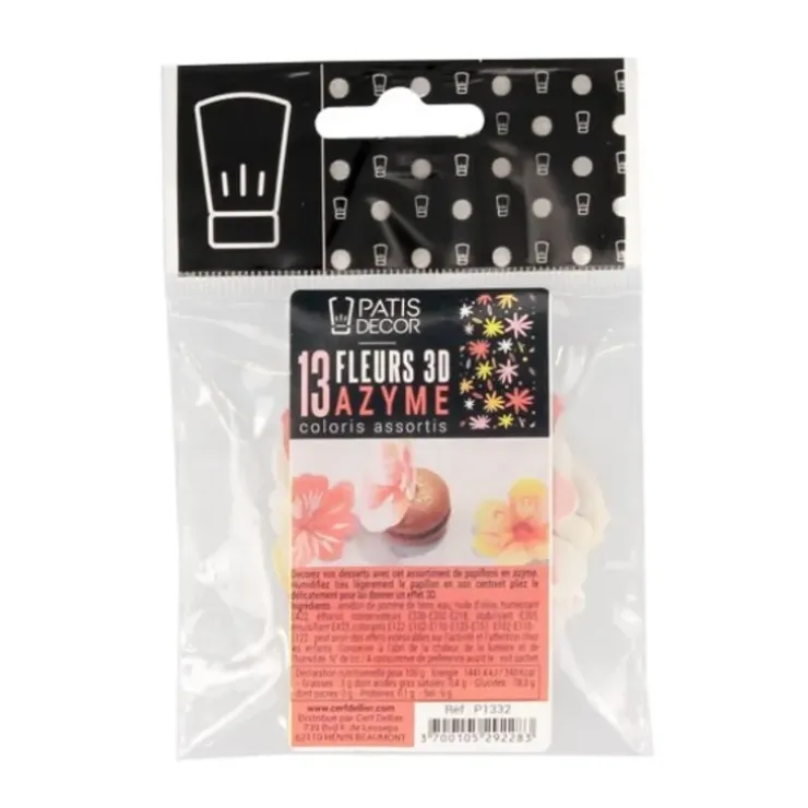 Cerf Dellier 13 Fleurs 3D comestibles en azyme assorties Clearance