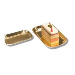 Cerf Dellier 100 mini assiettes rectangle or 40 x 80 mm Outlet