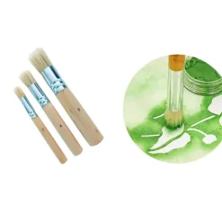 Cerf Dellier 3 pinceaux de décoration manche en bois Hot