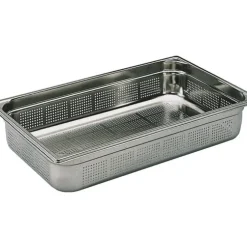 Cerf Dellier Bac gastronorme perforé inox - sans anse - GN 1/1 profondeur 6,5 cm Outlet