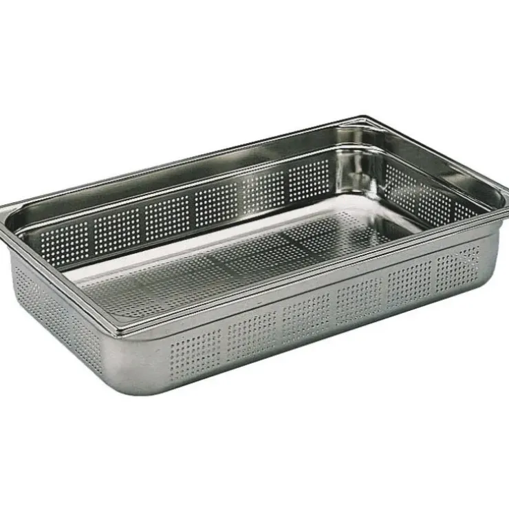 Cerf Dellier Bac gastronorme perforé inox - sans anse - GN 1/1 profondeur 20 cm Hot