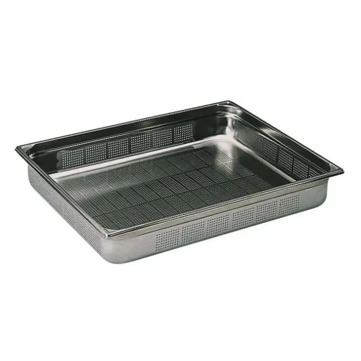 Cerf Dellier Bac gastronorme perforé inox - sans anse - GN 2/1 profondeur 10 cm Sale