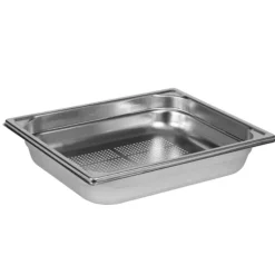 Cerf Dellier Bac gastronorme perforé inox - sans anse - GN 1/2 profondeur 6,5 cm Best