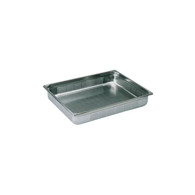 Cerf Dellier Bac gastronorme perforé inox - sans anse - GN 2/1 profondeur 15 cm Outlet