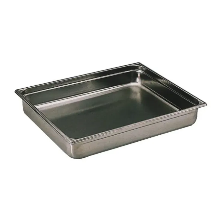 Cerf Dellier Bac gastronorme plein inox - sans anse - GN 2/1 profondeur 10 cm Sale