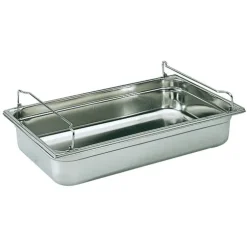 Cerf Dellier Bac gastronorme plein inox - avec anses panier - GN 1/1 profondeur 10 cm Online