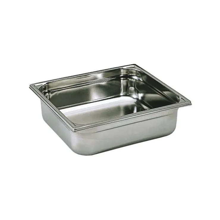 Cerf Dellier Bac gastronorme plein inox - sans anse - GN 2/3 profondeur 10 cm New