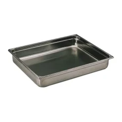 Cerf Dellier Bac gastronorme plein inox - sans anse - GN 2/1 profondeur 5,5 cm Online