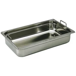 Cerf Dellier Bac gastronorme plein inox - avec anses escamotables - GN 1/1 profondeur 15 cm Hot