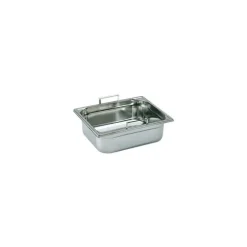 Cerf Dellier Bac gastronorme plein inox - avec anses escamotables - GN 1/2 profondeur 15 cm Outlet