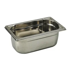 Cerf Dellier Bac gastronorme plein inox - sans anse - GN 1/4 profondeur 15 cm New
