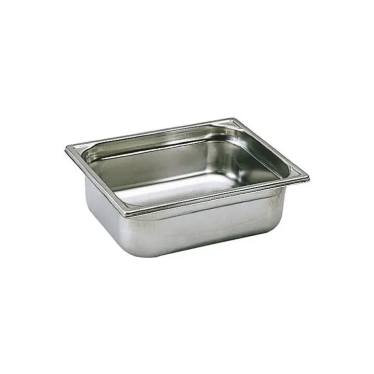 Cerf Dellier Bac gastronorme plein inox - sans anse - GN 1/2 profondeur 6,5 cm Online