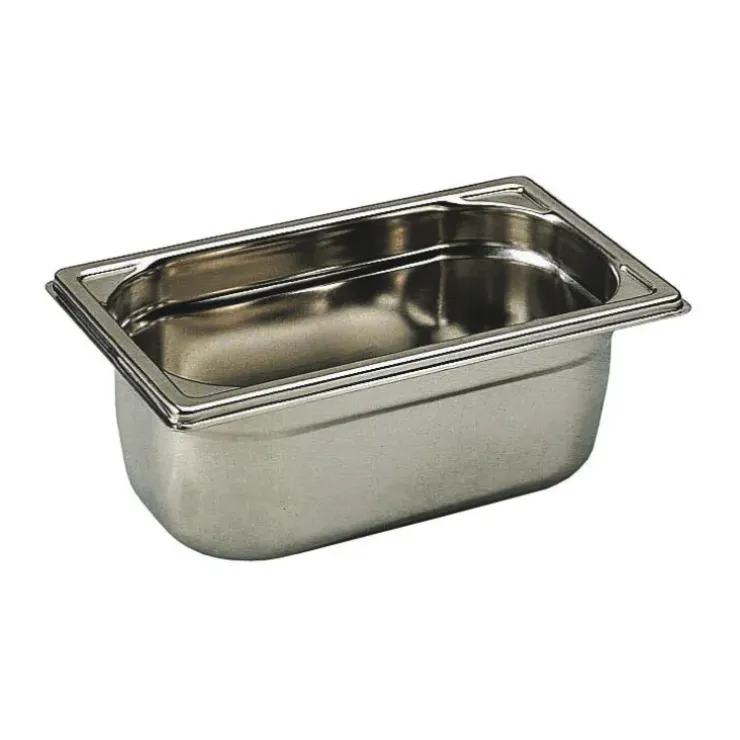 Cerf Dellier Bac gastronorme plein inox - sans anse - GN 1/4 profondeur 4 cm Clearance