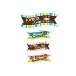 Cerf Dellier Banderole azyme Joyeux Anniversaire x24 Outlet