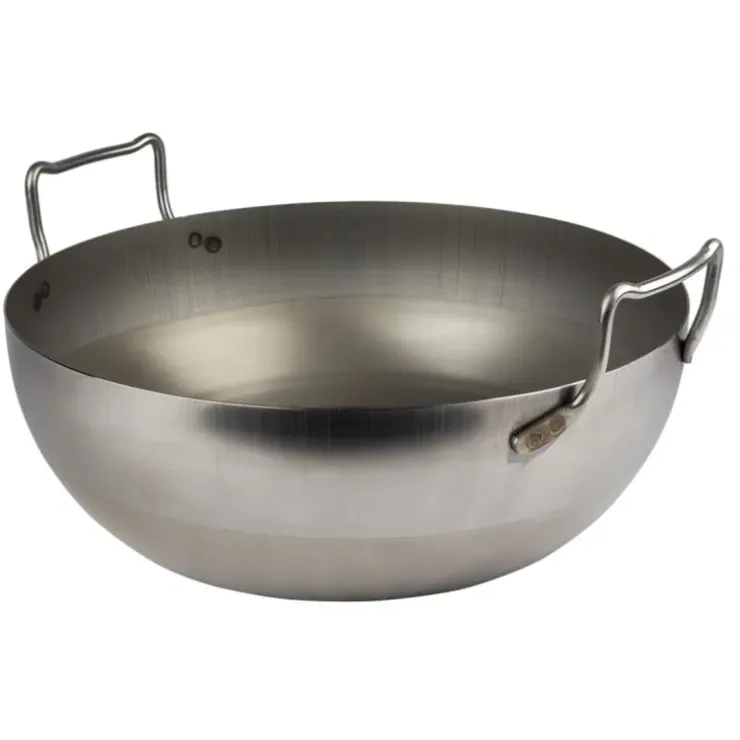 Cerf Dellier Bassine à friture en tôle d'acier noire sans panier 32 cm Best