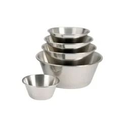 Cerf Dellier Bassine conique inox, bord roulé ouvert - Ø 24 cm Outlet
