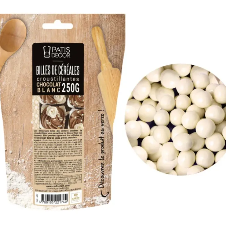 Cerf Dellier Billes céréales croustillantes Chocolat blanc 250 g Outlet