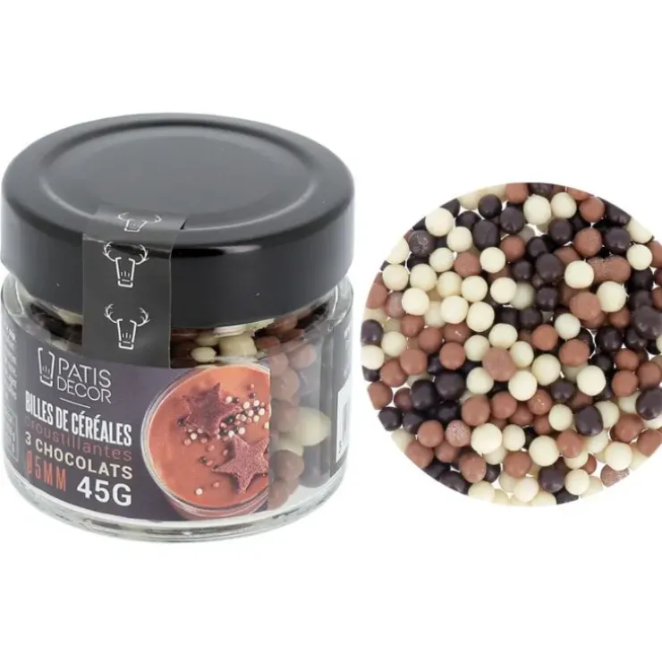 Cerf Dellier Billes de céréales 3 chocolats 45 g Sale
