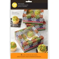 Cerf Dellier Boîte à 4 cupcakes Halloween Wilton (x 3) Best