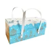 Cerf Dellier Boîte à bûche à poignées kraft décor glacé 35 x 11 x 11 cm Best