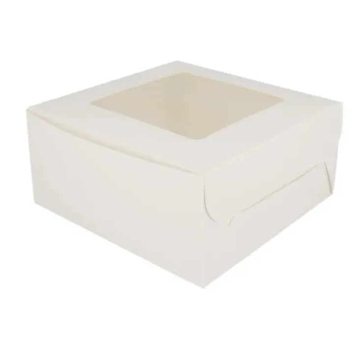 Cerf Dellier Boîte 4 cupcakes blanche 16 x 16 cm Discount