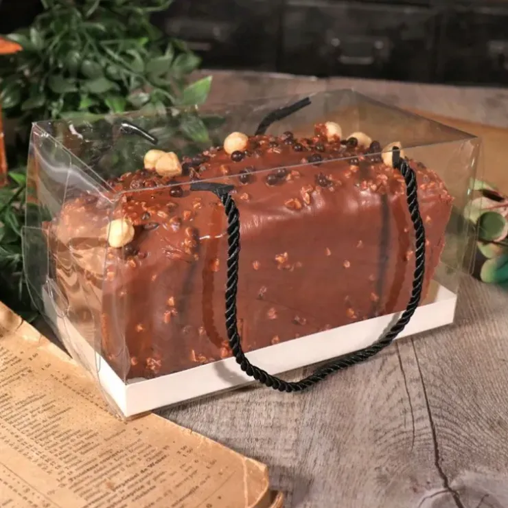 Cerf Dellier Boîte à gâteau transparente à poignées 25x11x11 cm Best