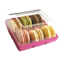 Cerf Dellier Boîte 6 macarons fuchsia Clearance