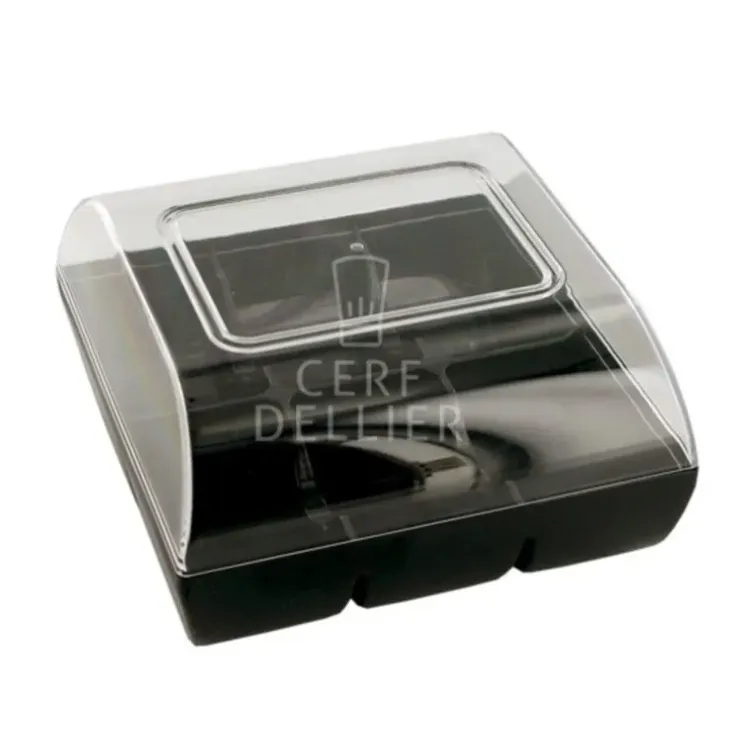 Cerf Dellier Boîte 6 macarons noire Hot