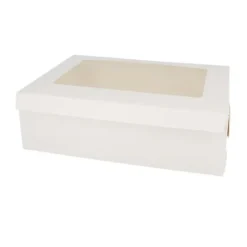 Cerf Dellier Boîte cupcakes blanche rectangulaire 32,5 x 25 x 9 cm Hot