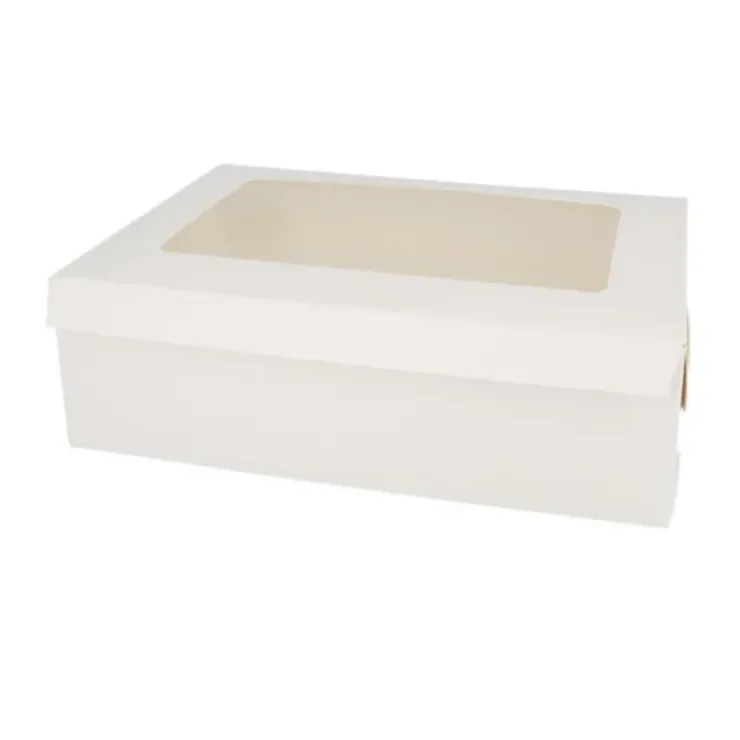 Cerf Dellier Boîte cupcakes blanche rectangulaire 32,5 x 25 x 9 cm Hot