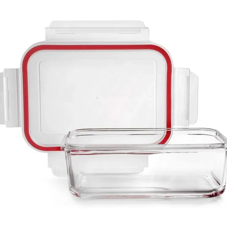 Cerf Dellier Boîte de conservation rectangulaire en verre avec couvercle Discount