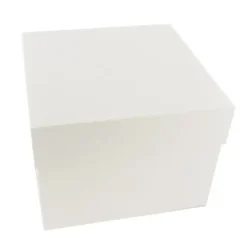 Cerf Dellier Boîte pâtissière blanche 18 x 18 x H 20 cm Hot