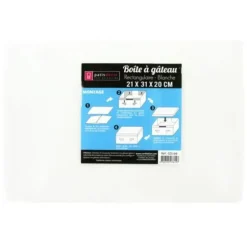 Cerf Dellier Boîte pâtissière blanche 21 x 31 x H 20 cm Outlet