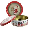 Cerf Dellier Boîte ronde à biscuits de Noël bonhomme de neige en métal - Ø 22,7 cm Sale