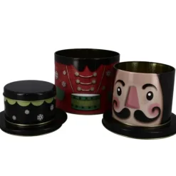 Cerf Dellier Boîtes à biscuits de Noël Set de 3 à empiler casse-noisette