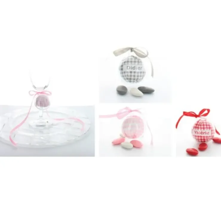 Cerf Dellier Boîtes à dragées petite boule transparente x 3 Hot