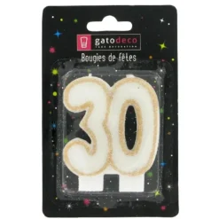 Cerf Dellier Bougie anniversaire 30 ans New