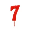 Cerf Dellier Bougie anniversaire chiffre 7 Rouge Online