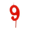 Cerf Dellier Bougie anniversaire chiffre 9 Rouge Outlet
