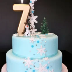 Cerf Dellier Bougie anniversaire dorée XXL chiffre 7