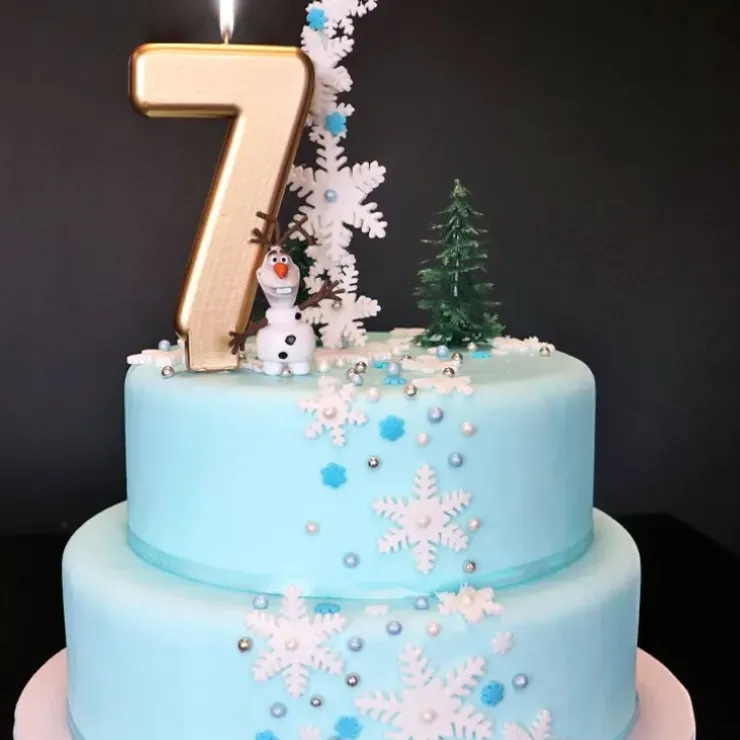 Cerf Dellier Bougie anniversaire dorée XXL chiffre 7