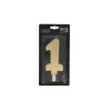 Cerf Dellier Bougie anniversaire dorée XXL chiffre 1 New