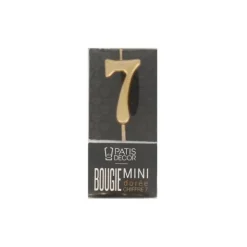 Cerf Dellier Bougie anniversaire dorée chiffre 7 Clearance
